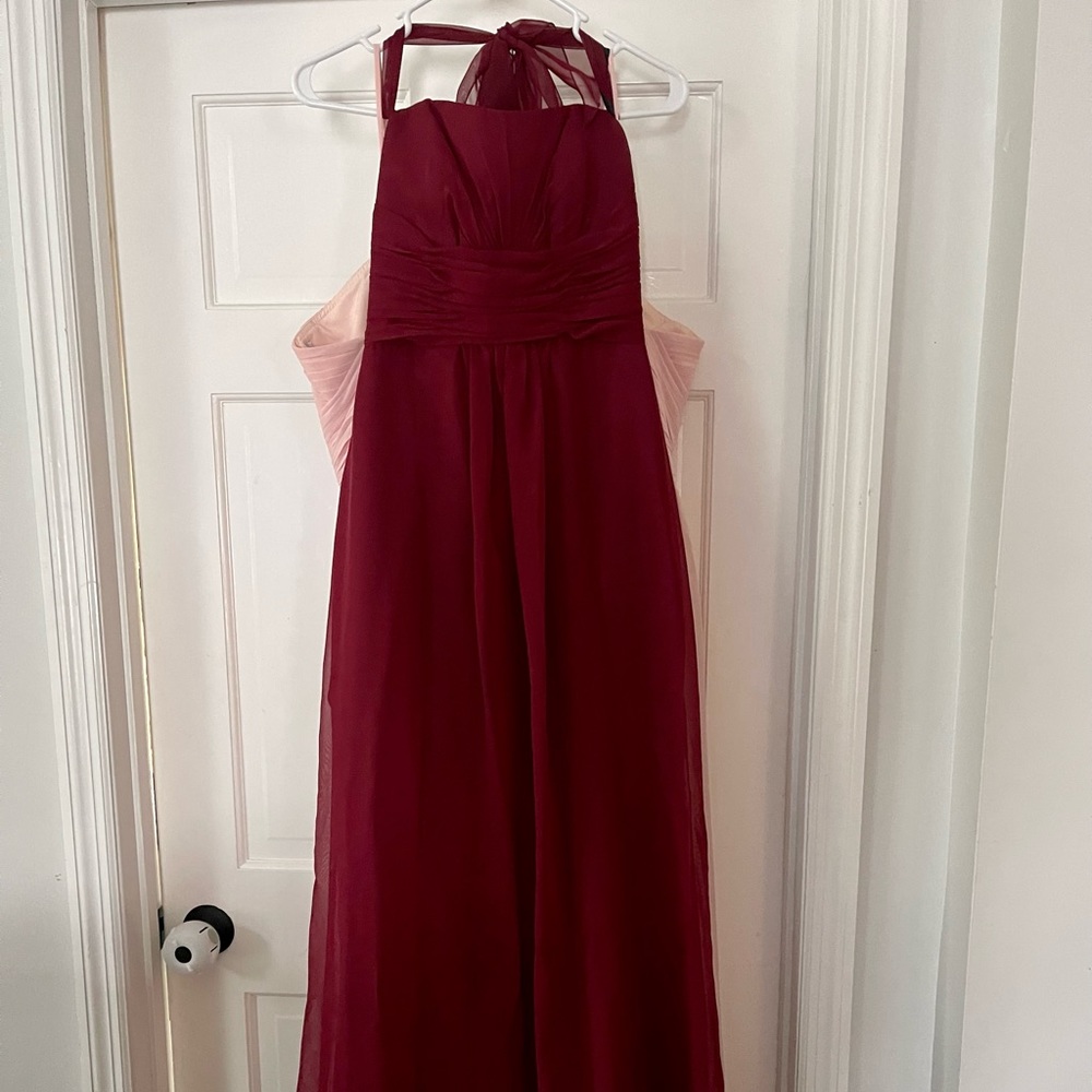 Eden Maids Bridesmaid Collection Size 2 Burgundy Halter